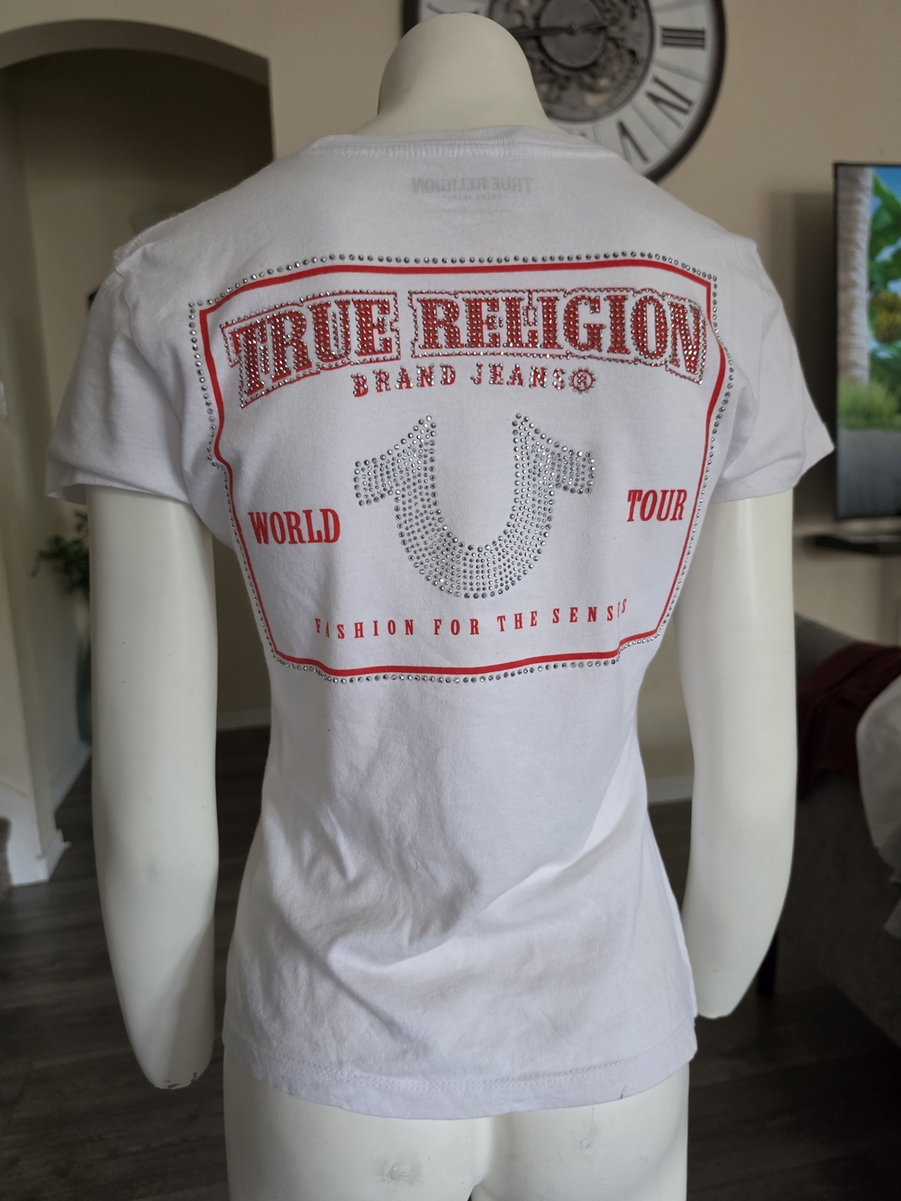 True Religion Women’s White Logo Graphic Tee